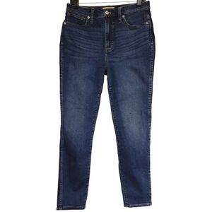 Madewell 10" High Rise Skinny Jeans Dark Wash Size 29 (Waist is 31")